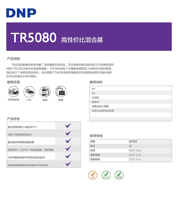DNP TR5080混合基碳带